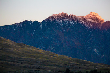 Fototapeta premium sunset over mountains