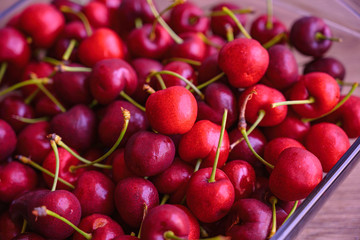 bunch of fresh cherries