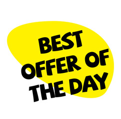 BEST OFFER OF THE DAY stamp on white