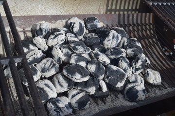 Hot Charcoal Briquettes