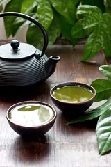 Foto op Aluminium Still life with Japanese matcha  green tea in bowls © amberto4ka
