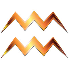 Starsign Aquarius Gold Universe Birthday Birth Present Horoskop Astro