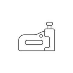 Carpentry, staple gun line vector icon