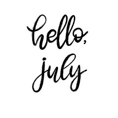 Handwritten name of month for calendar