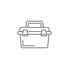 Carpentry, toolbox line vector icon