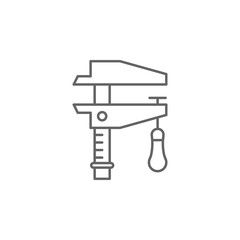 Carpentry, measuring line vector icon