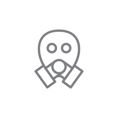 Gas, mask, safety line vector icon. Element of pollution icon