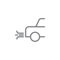 Car, smoke line vector icon. Element of pollution icon