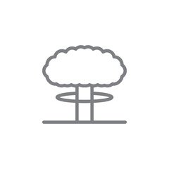 Explosion line vector icon. Element of pollution icon