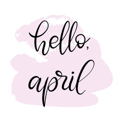 Handwritten name of month for calendar