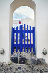 Doors and Streets of Santorini Island in Greece, Shot in Thira, the capital city