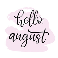 Handwritten name of month for calendar