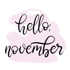 Handwritten name of month for calendar