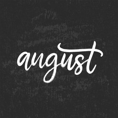 Handwritten name of month for calendar