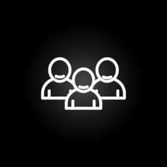 Fototapeta premium people, positive, users, thinking neon icon. Elements of positive thinking set. Simple icon for websites, web design, mobile app, info graphics