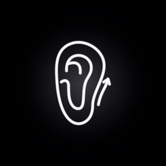 ear, plastic surgery neon icon. Elements of plastic surgery set. Simple icon for websites, web design, mobile app, info graphics