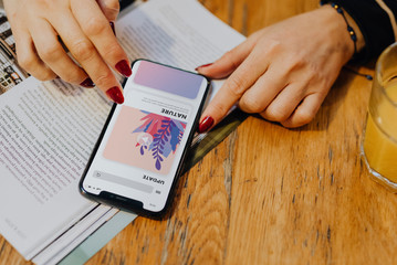 Social media updates on a phone