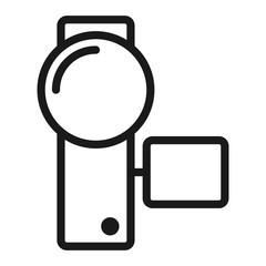 video camera - minimal line web icon. simple vector illustration. concept for infographic, website or app.