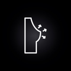 breast, plastic surgery neon icon. Elements of plastic surgery set. Simple icon for websites, web design, mobile app, info graphics