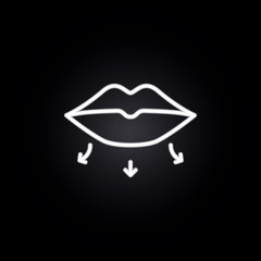 lips, plastic surgery neon icon. Elements of plastic surgery set. Simple icon for websites, web design, mobile app, info graphics