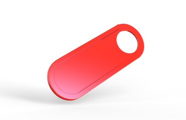 Blank Ultra Thin Webcam Cover for mock up and branding. 3d render illustration.