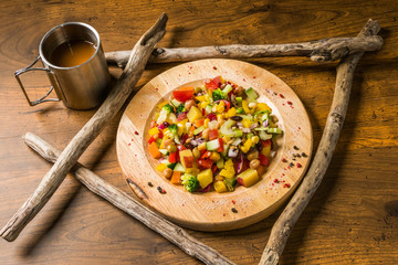 チョップドサラダ　Trendy healthy food  chopped salad 