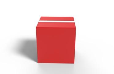 Fototapeta premium Blank Heavy-Duty Medium Open Packaging Box for mock up and branding. 3d render illustration.