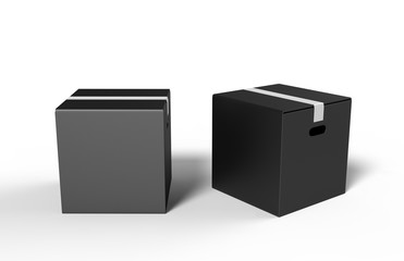 Blank Heavy-Duty Medium Open Packaging Box for mock up and branding. 3d render illustration.