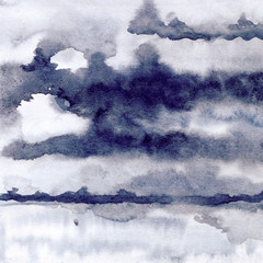 watercolor ink spot texture, mysterious fog