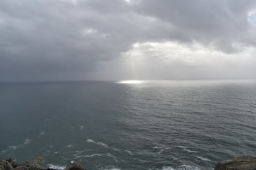 storm over sea