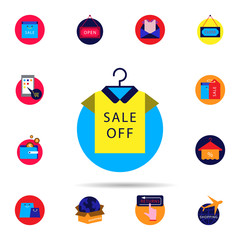 Fototapeta premium Discount, clothing icon. Universal set of discount for website design and development, app development