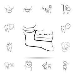 Skeleton, bone, skull icon. Universal set of dentist for website design and development, app development