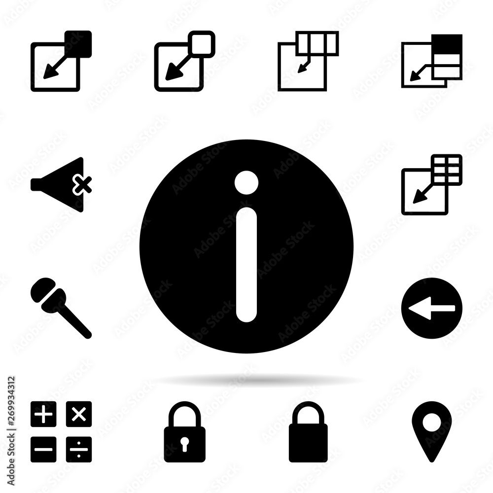 Poster information icon. universal set of web for website design and development, app development