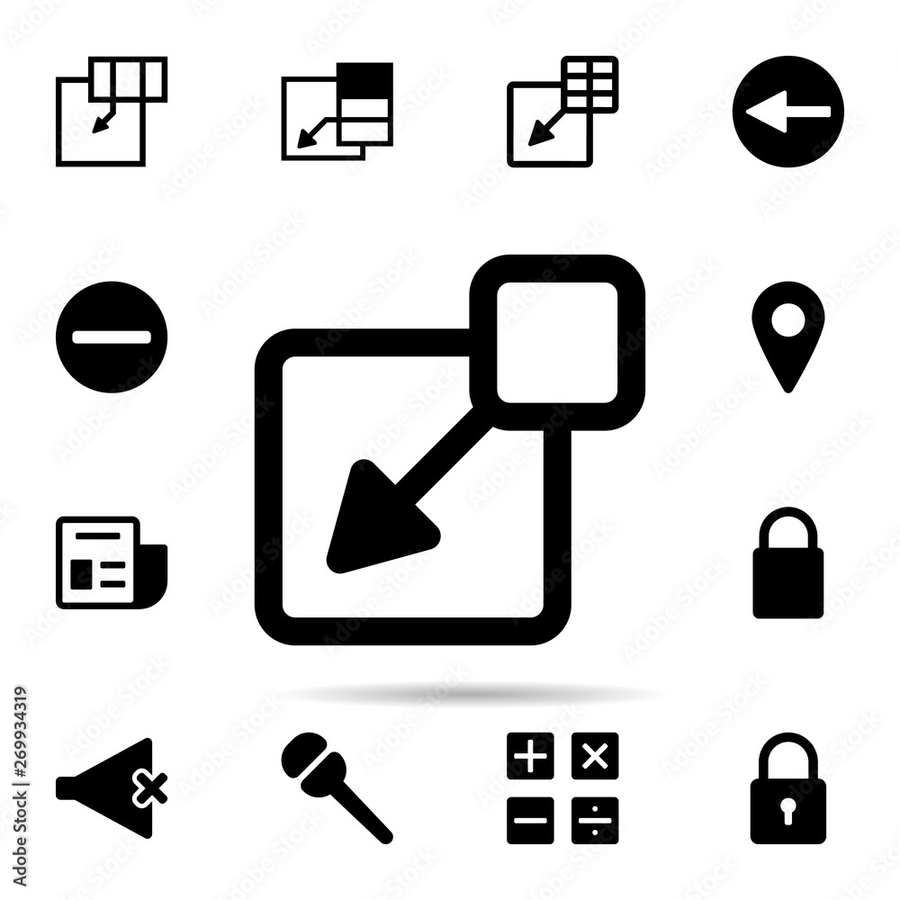 Poster insert an empty square icon. universal set of web for website design and development, app developmen