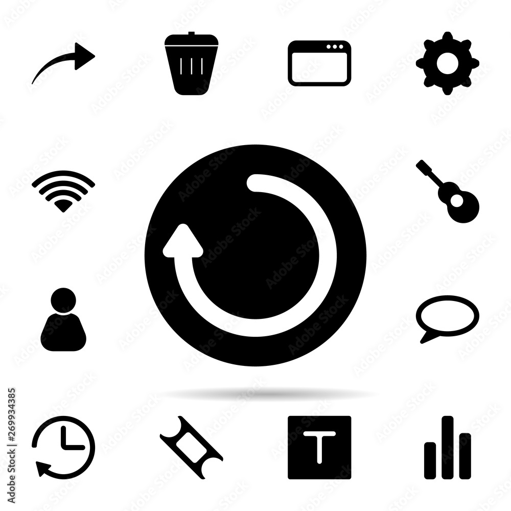 Poster reload arrow icon. universal set of web for website design and development, app development