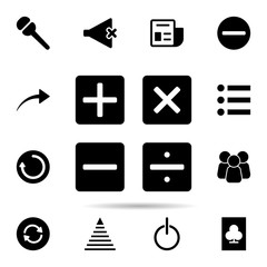 mathematical symbols icon. Universal set of web for website design and development, app development