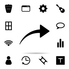 right arrow icon. Universal set of web for website design and development, app development