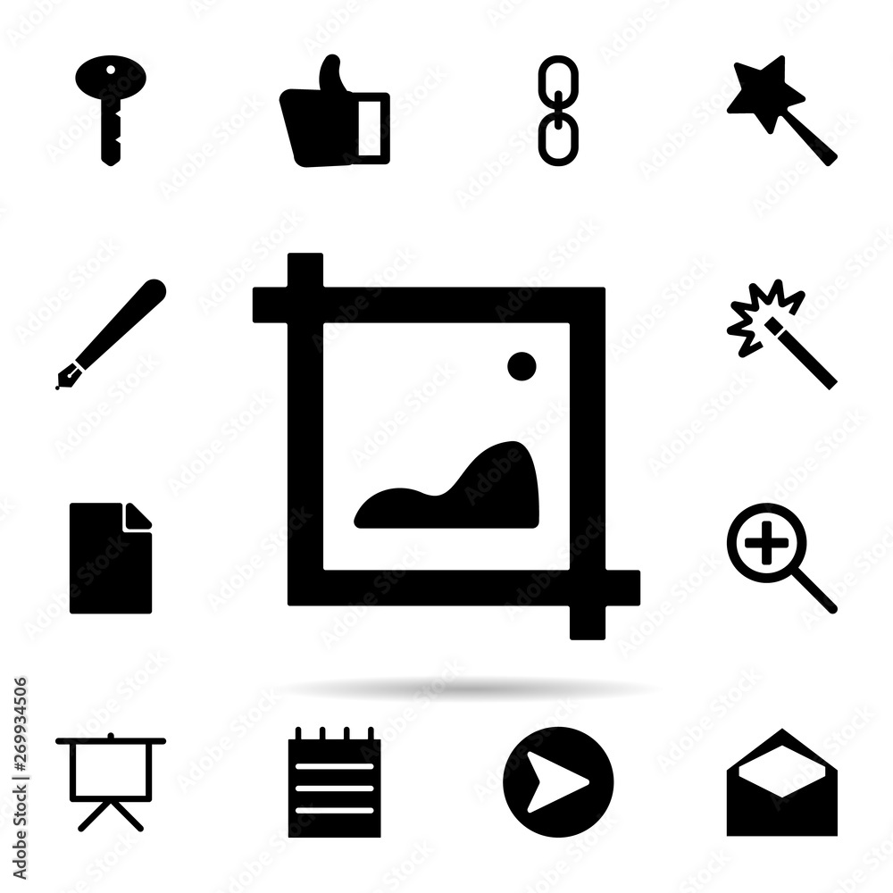 Poster image icon. universal set of web for website design and development, app development
