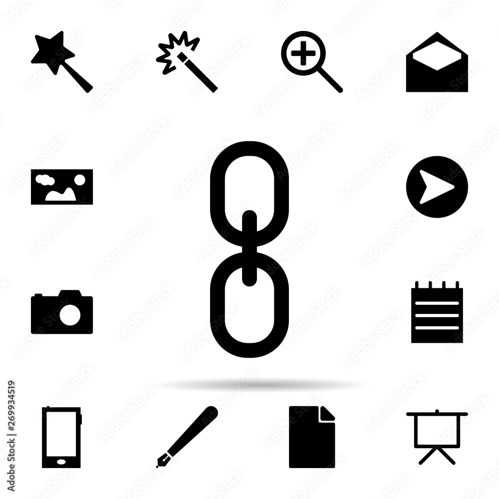 Poster link icon. universal set of web for website design and development, app development