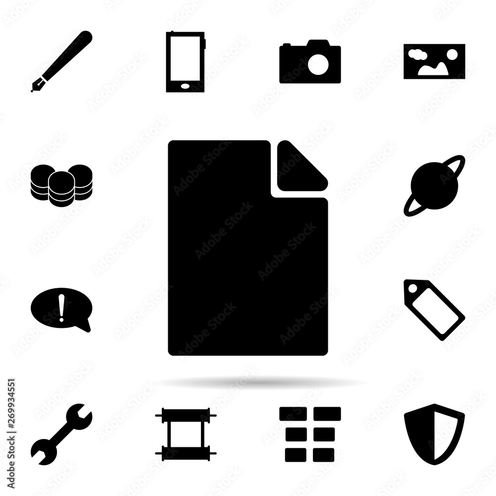 Poster paper icon. universal set of web for website design and development, app development