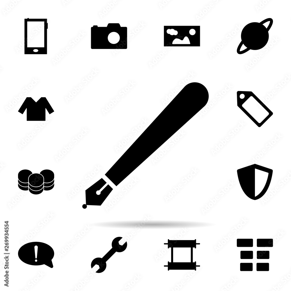 Poster pen icon. universal set of web for website design and development, app development
