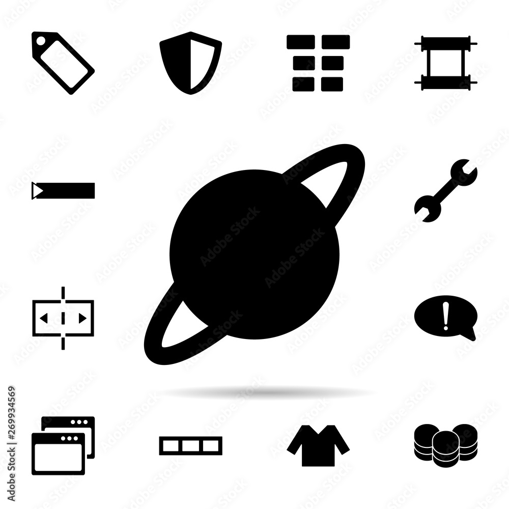 Poster planet icon. universal set of web for website design and development, app development