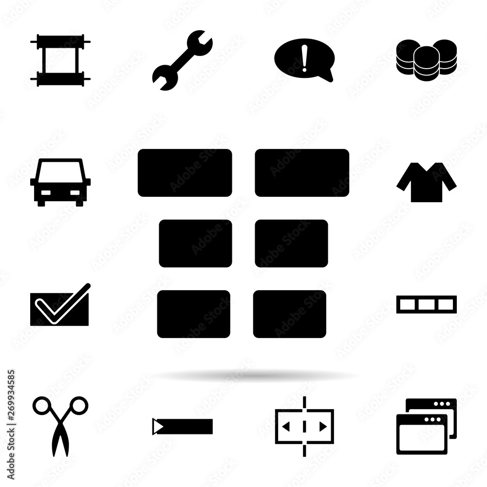 Poster row selection icon. universal set of web for website design and development, app development
