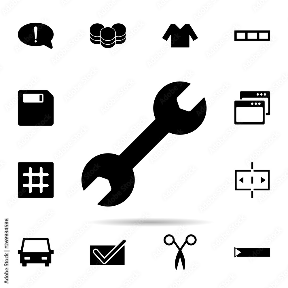 Poster spanner tool icon. universal set of web for website design and development, app development