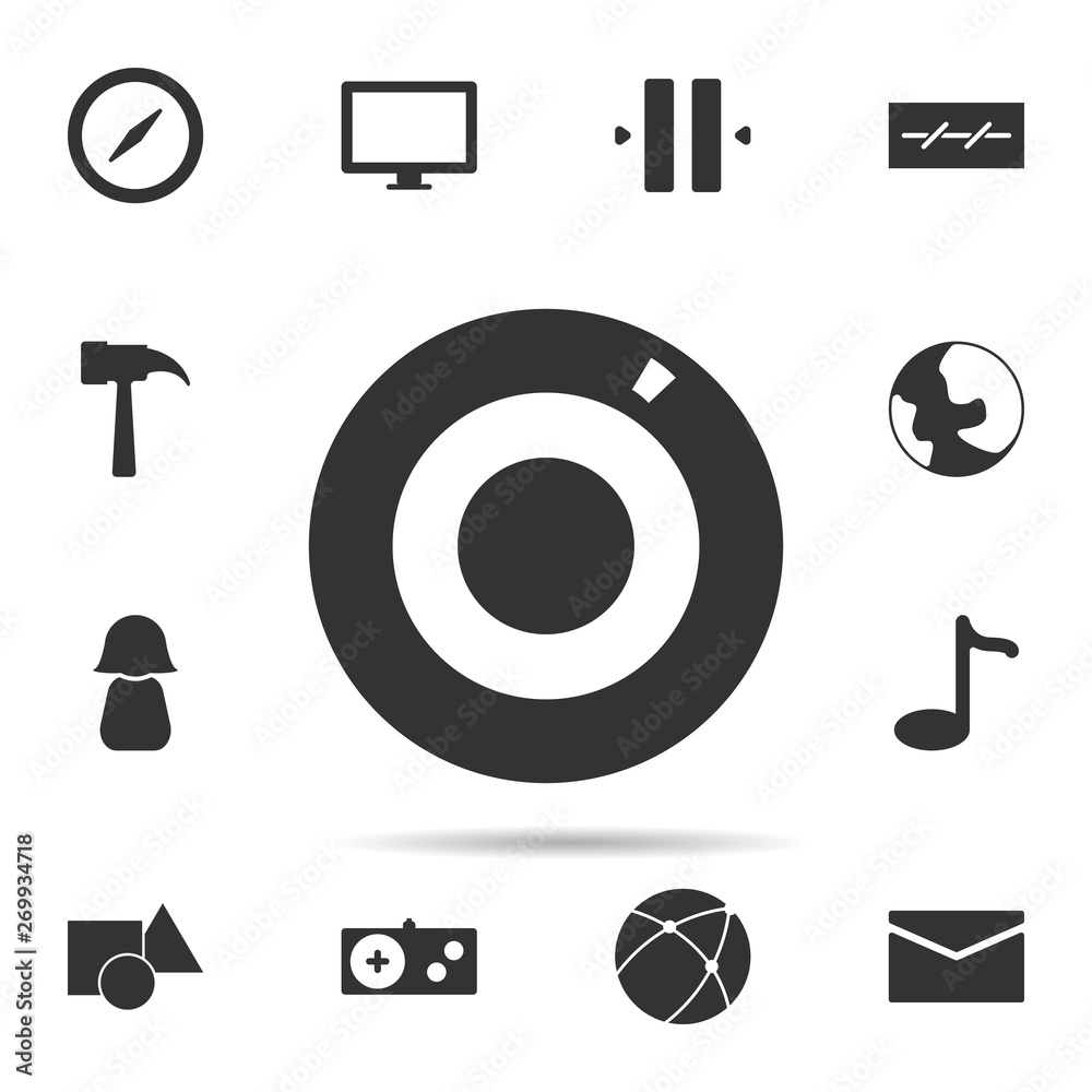 Poster compact disk icon. universal set of web for website design and development, app development