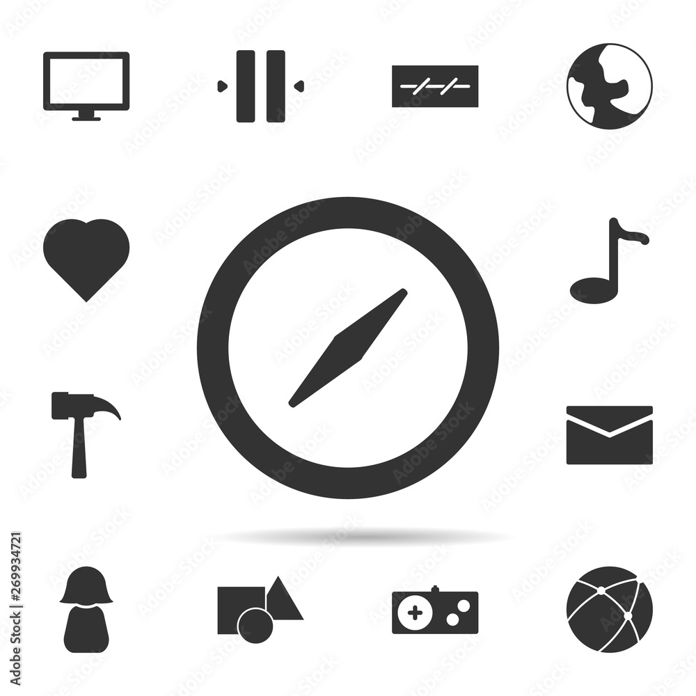 Poster compass icon. universal set of web for website design and development, app development