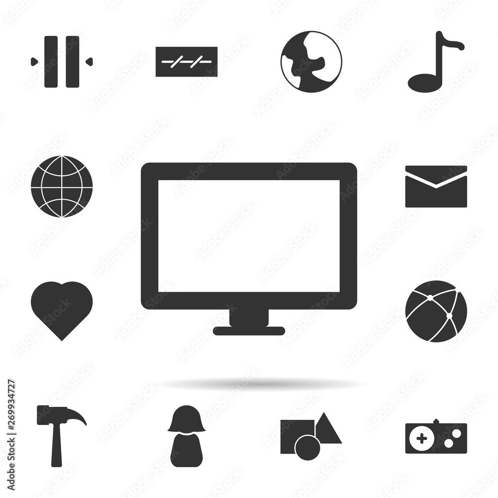 Poster computer screen icon. universal set of web for website design and development, app development