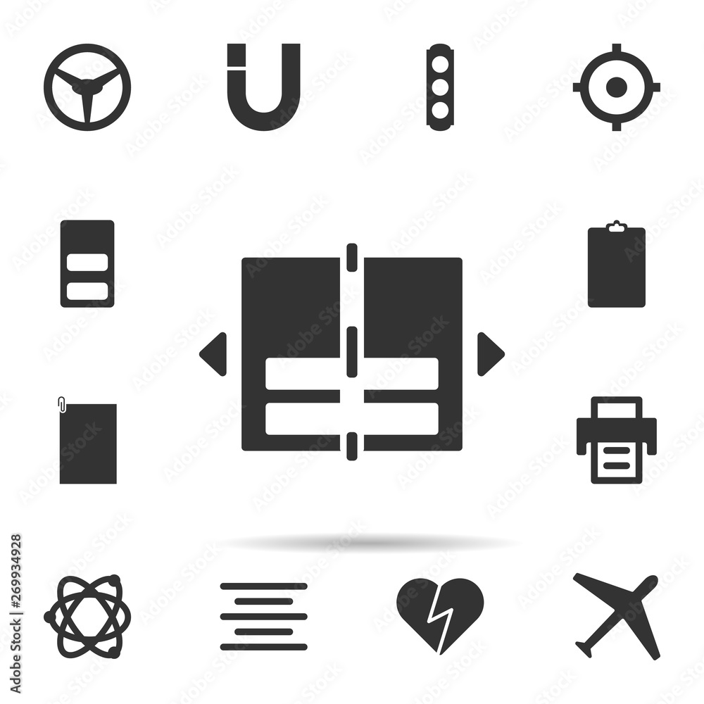 Poster spreadsheet widening icon. universal set of web for website design and development, app development