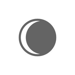 Crescent, half-moon icon. Element of weather sign icon