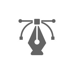 Anchor, pen, tool icon. Element of materia flat tools icon